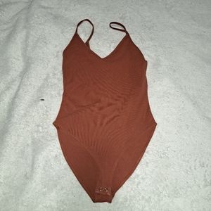 Brown tank top body suit